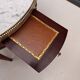 Louis XVI style bouillotte table in mahogany and white marble - Ø 60 cm