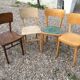 Set of four mismatched Thonet Bauman and Luterma chairs