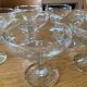 8 old champagne glasses