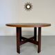 Ancienne table en bois marqueté design Dieter Waeckerlin Idealheim, années 70
