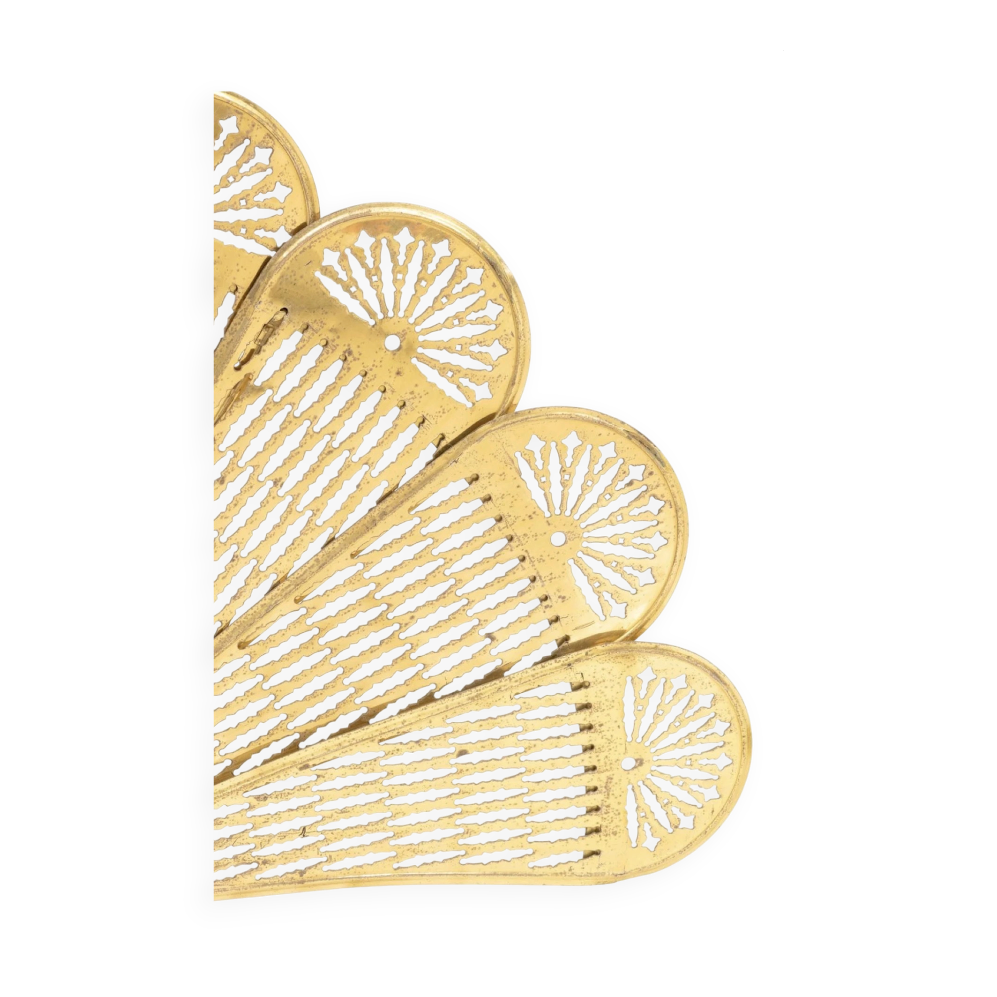 Brass fire screen