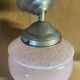 Art Deco globe pendant light, Clichy glass, pale pink, early 20th century.