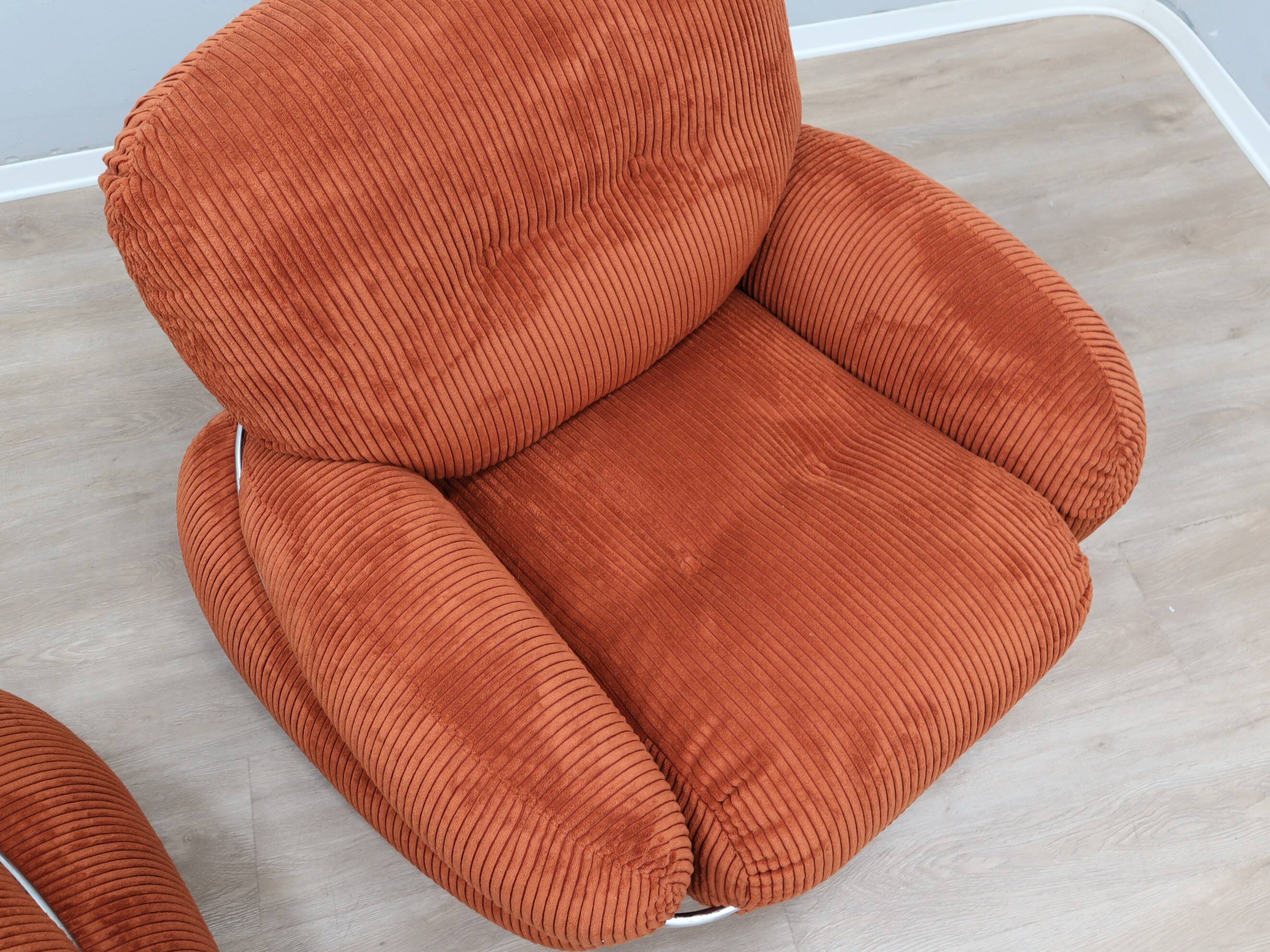 Pair of vintage armchairs by Adriano Piazzesi 1970s