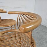 Pair of Herbert Ohl chairs for Lubke, 1980s