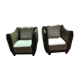 Rattan armchairs
