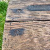 Old school desk in wood and cast iron
