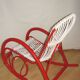 Rattan rocking chair Rohe Noordwolde, années 1970