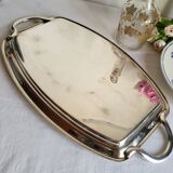 Silver-plated serving dish Quist and its asparagus cradle grid.