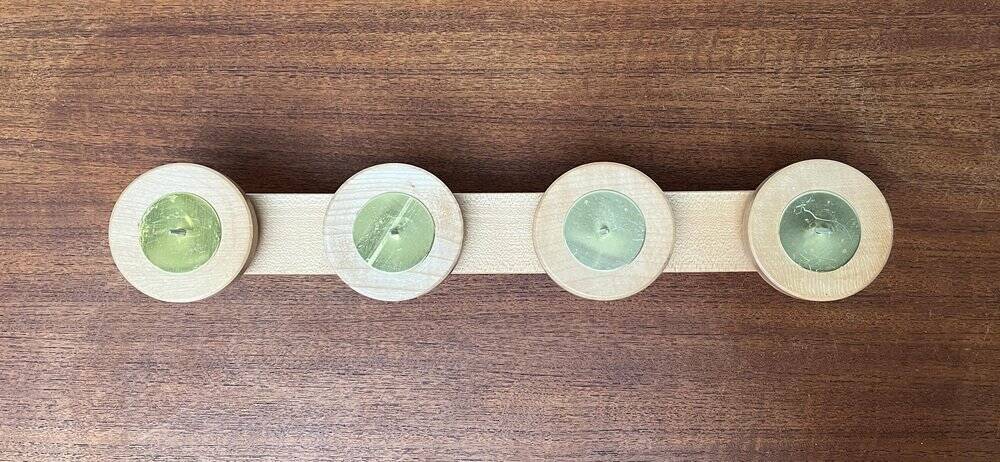 Mid-century wooden candlestick, 1960s
