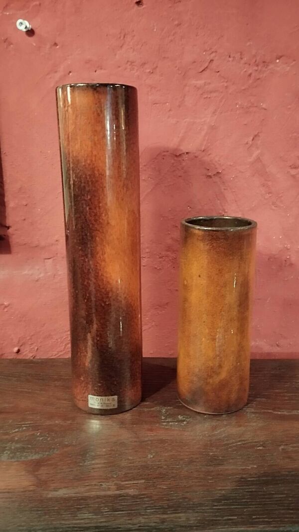 Paire de vases cylindre