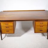 Mid-Century Design Desk in Teak by Arne Vodder & Anton Borg, 1960s
