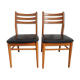 Lot de 2 chaises bois et skai