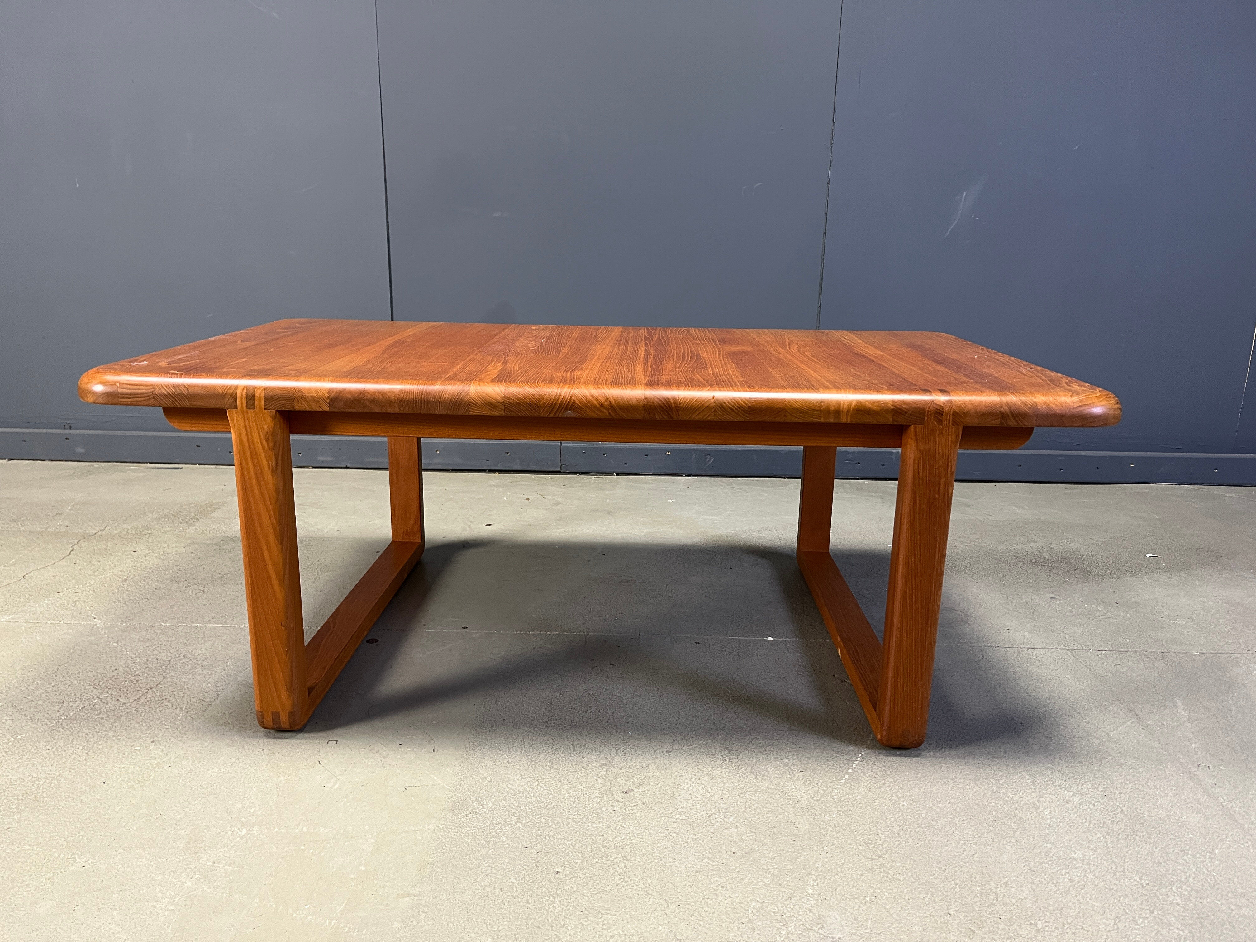 Mid-century solid teak Scandinavian coffee table, 1970s