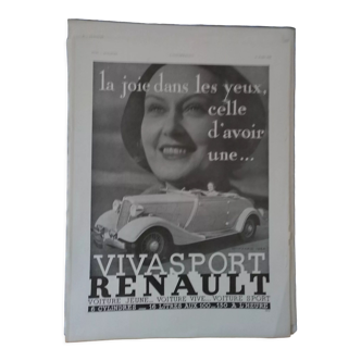 Une publicité papier voiture Renault la Viva