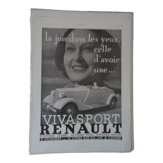 A Renault car paper advertisement