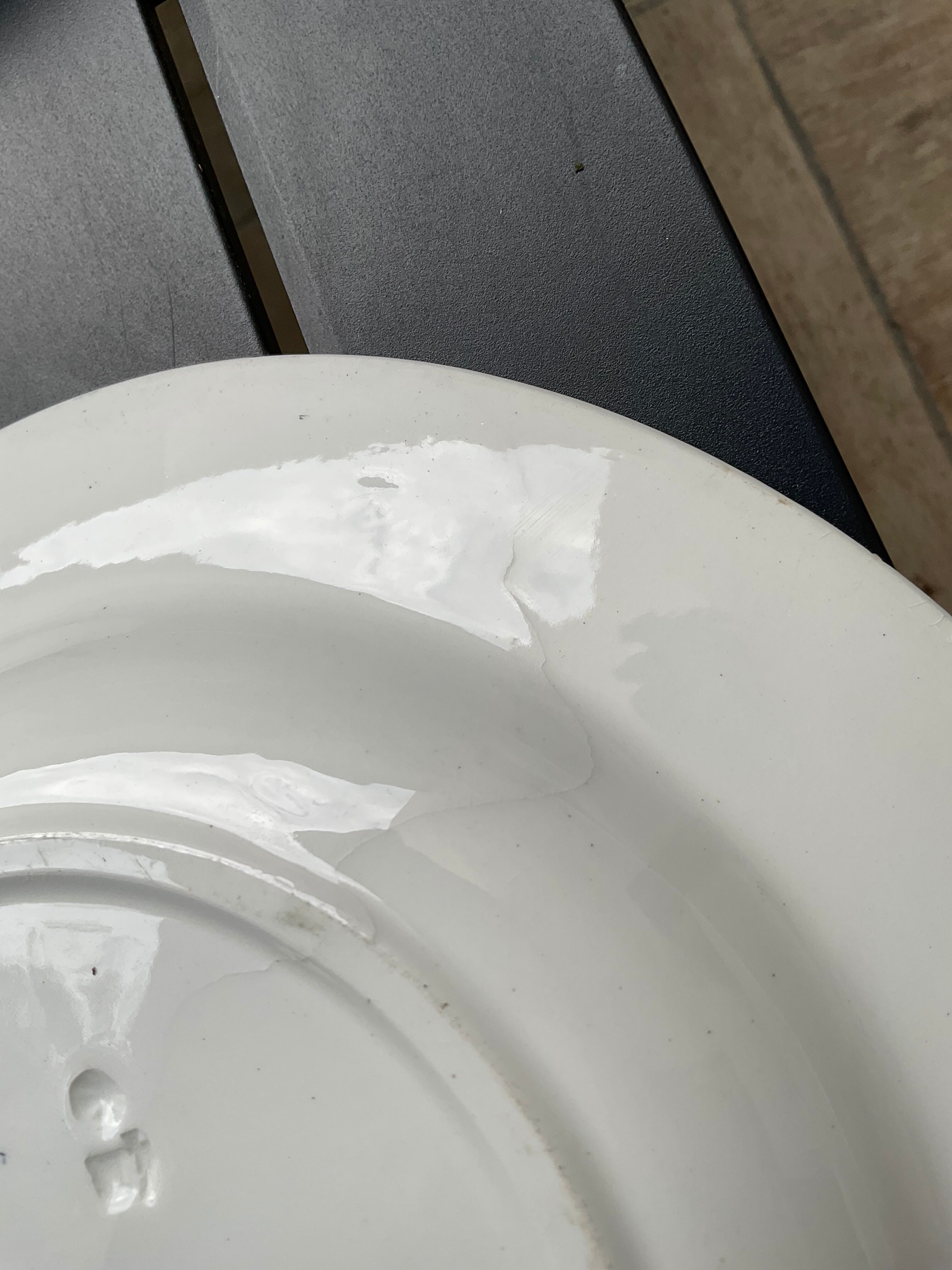 5 art deco hollow plates Boch la Louvière