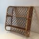 Rattan wall shelf. Attributed to Audoux-Minet