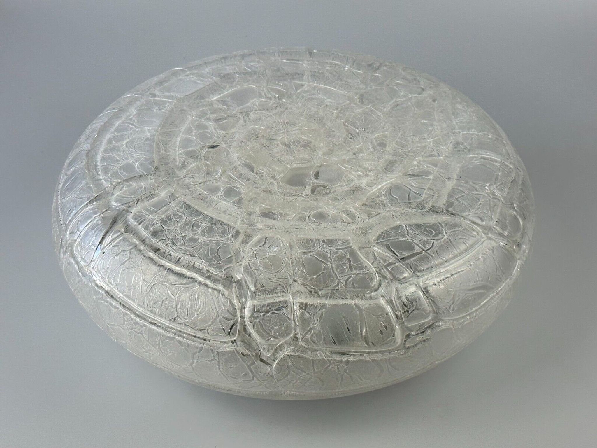 60s 70s ceiling lamp Plafoniere Ice Glass Doria Germany Space Age Design