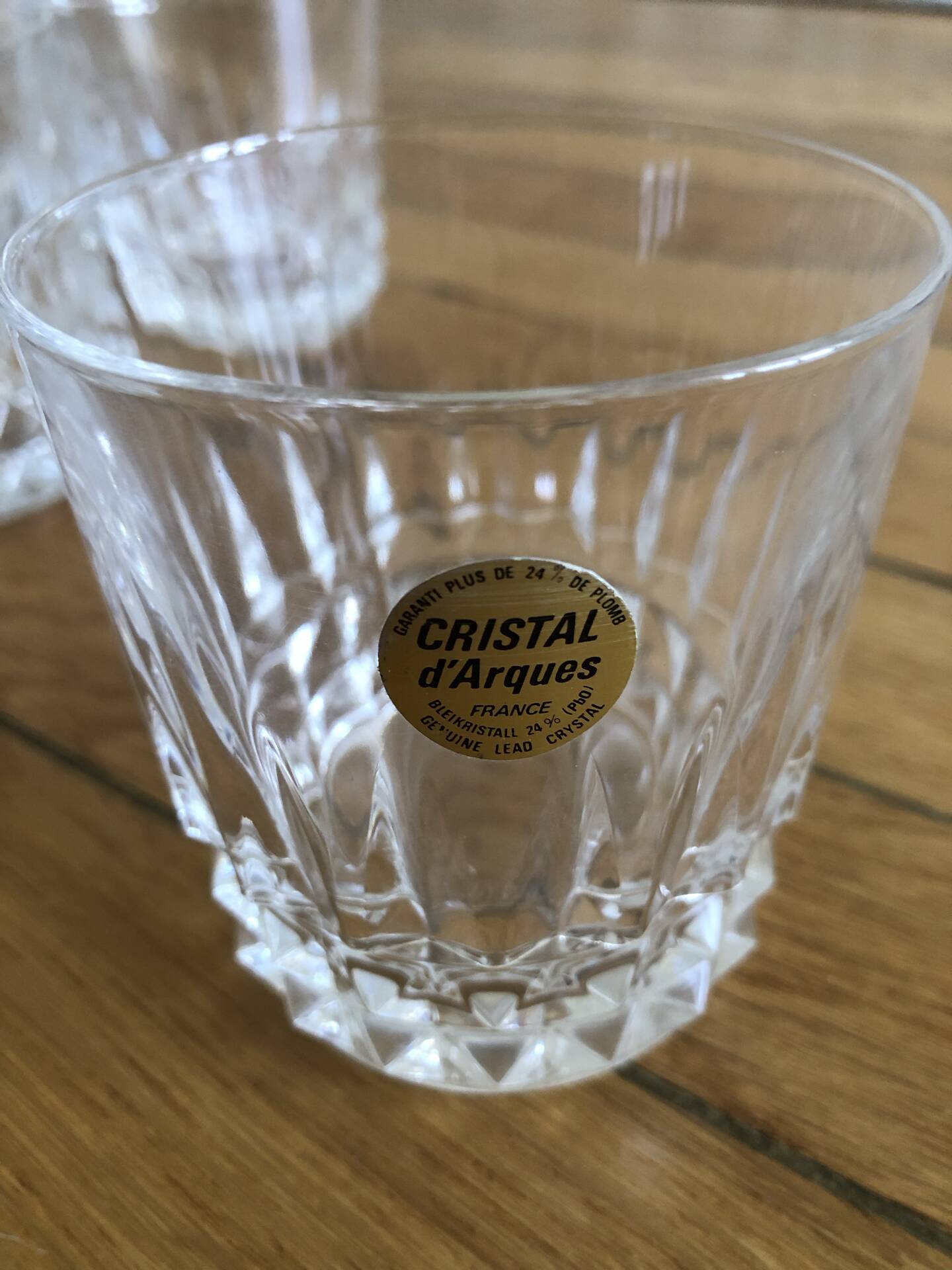 9 crystal water glasses from Cristal d’Arques
