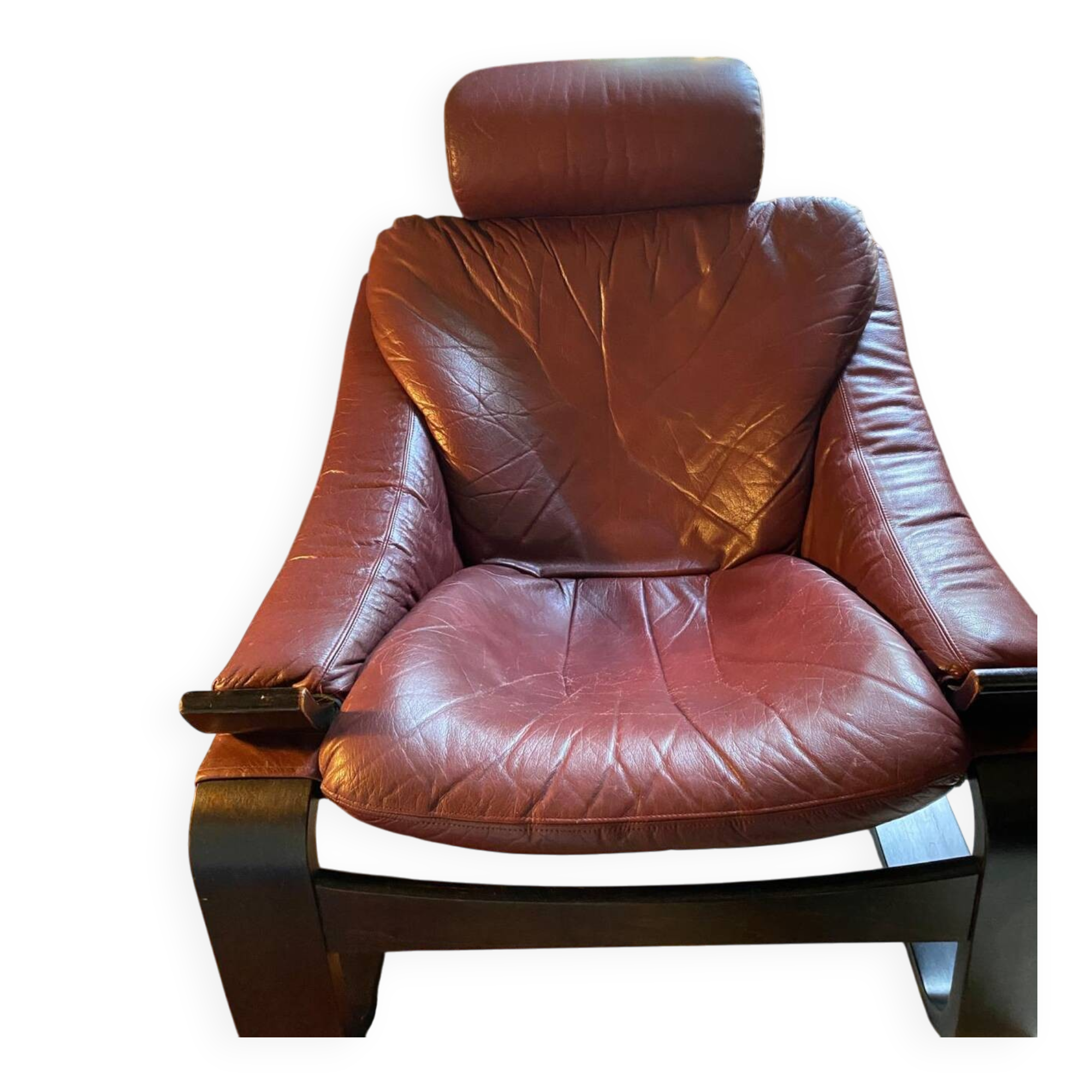 Kroken red leather armchair