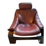 Kroken red leather armchair