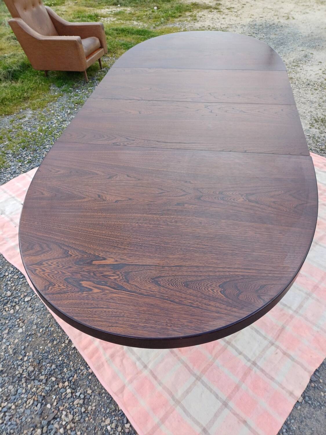 Vintage Scandinavian oval table 1960