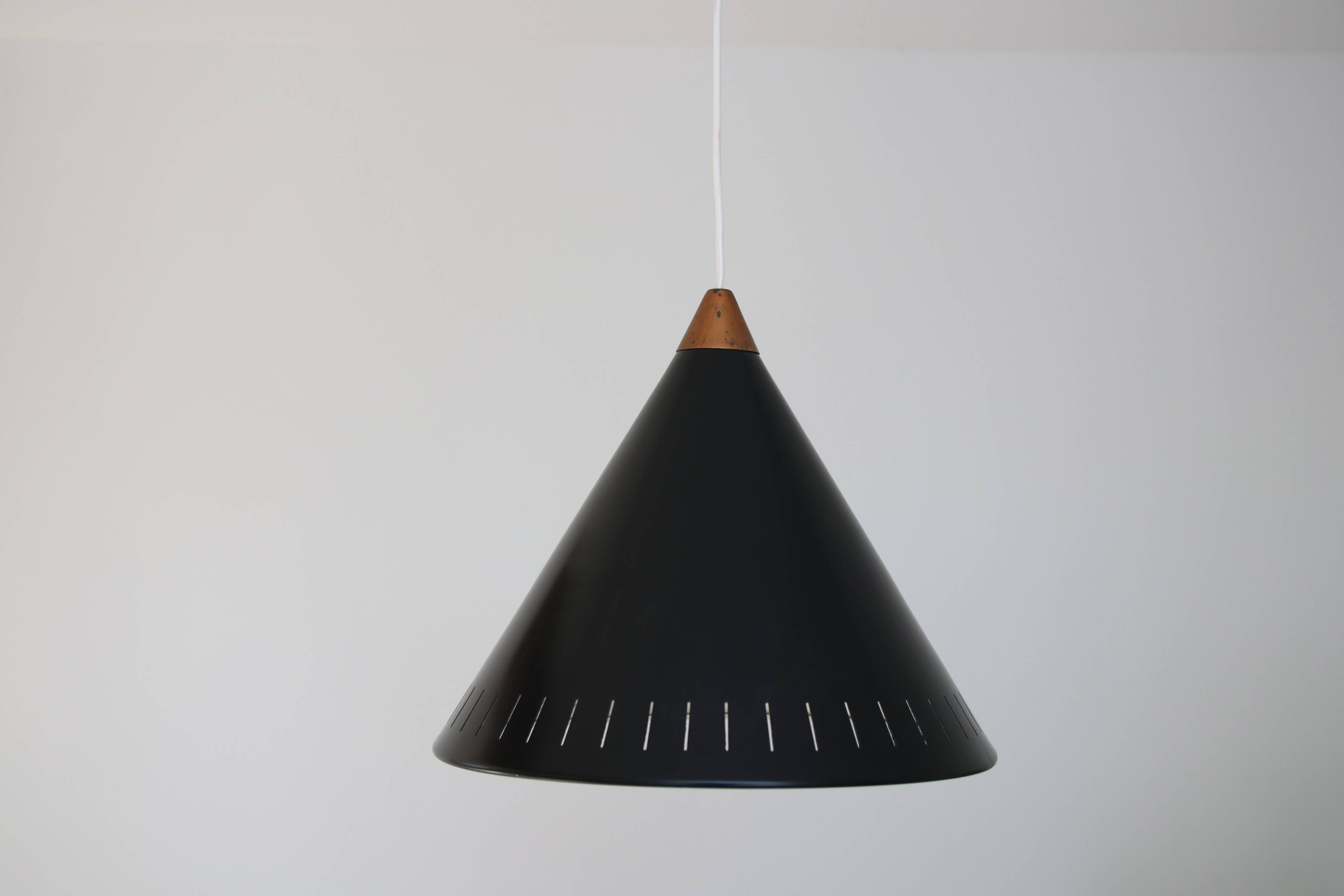 Black Bent Karlby cone lamp for LYFA