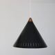Black Bent Karlby cone lamp for LYFA