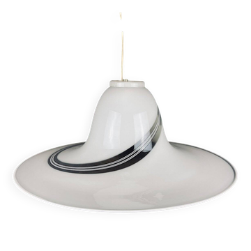 Vintage Murano Glass Pendant Lamp, Swirl, Italy, 1970s