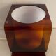 1970 smoked Plexiglas cubic lamp