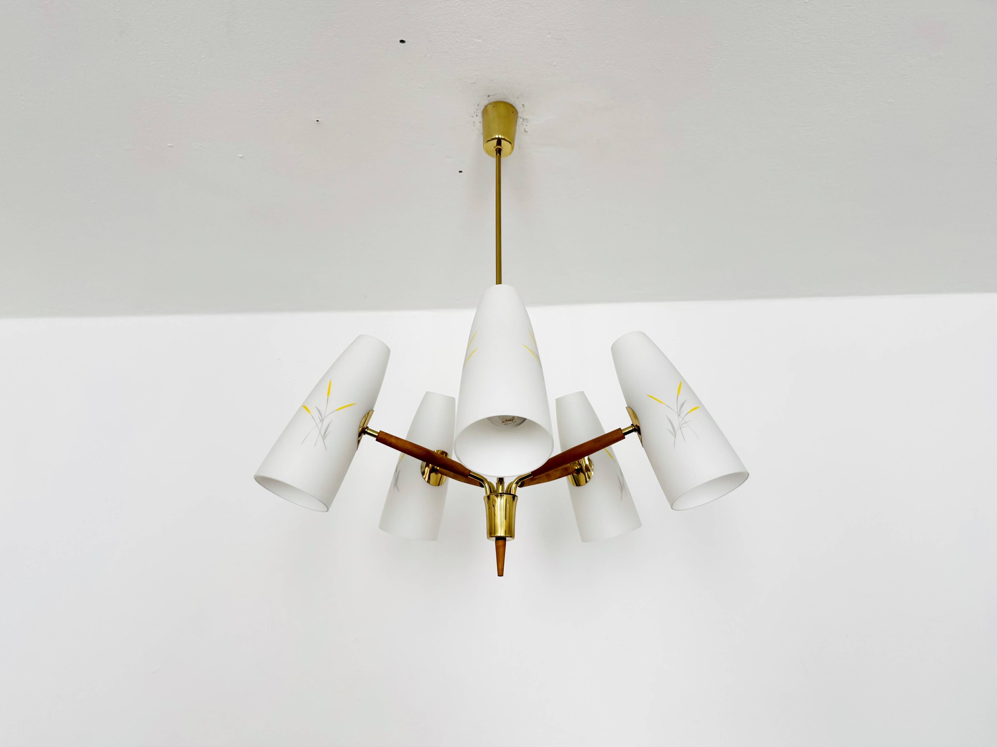 Austrian Brass Chandelier by Rupert Nikoll