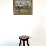 Tableau « Paysage arboré » , Huile sur panneau