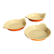 Plat Le Creuset orange vintage 1970 lot x 3