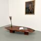 Organic Coffee Table "Slab" in Solid Exotic Wood