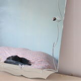 Bevelled, chiseled, antique, art deco wall mirror