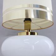 1970s Beautiful Large Glass and Brass Table Lamp ,Italy