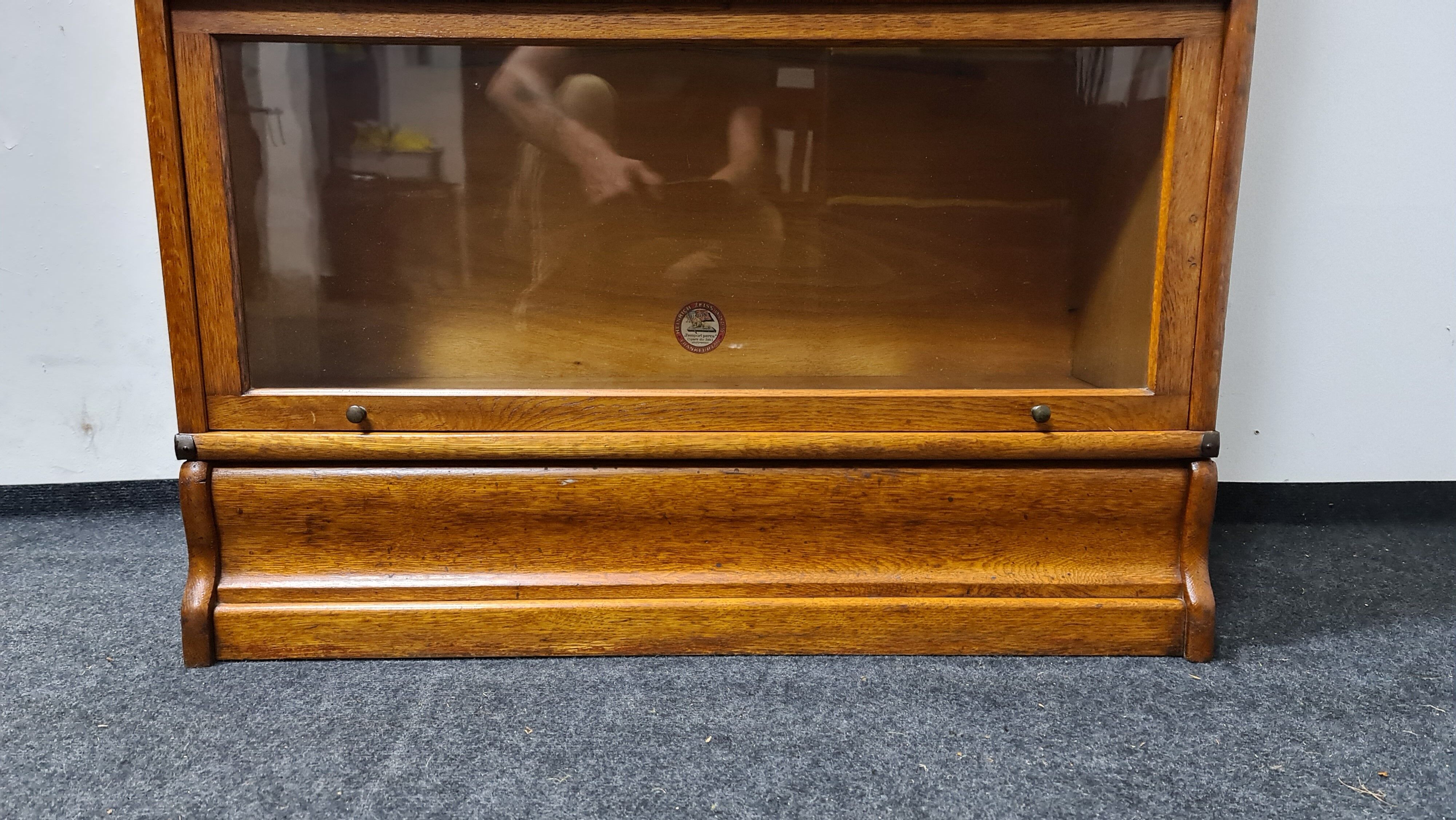 Bibliothèque Barristers en chêne vintage par Heinrich Zeiss Allemagne