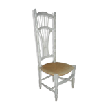 Chaise prie-dieu patinée style shabby