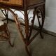 Vintage rattan dressing table with mirror and stool 1970