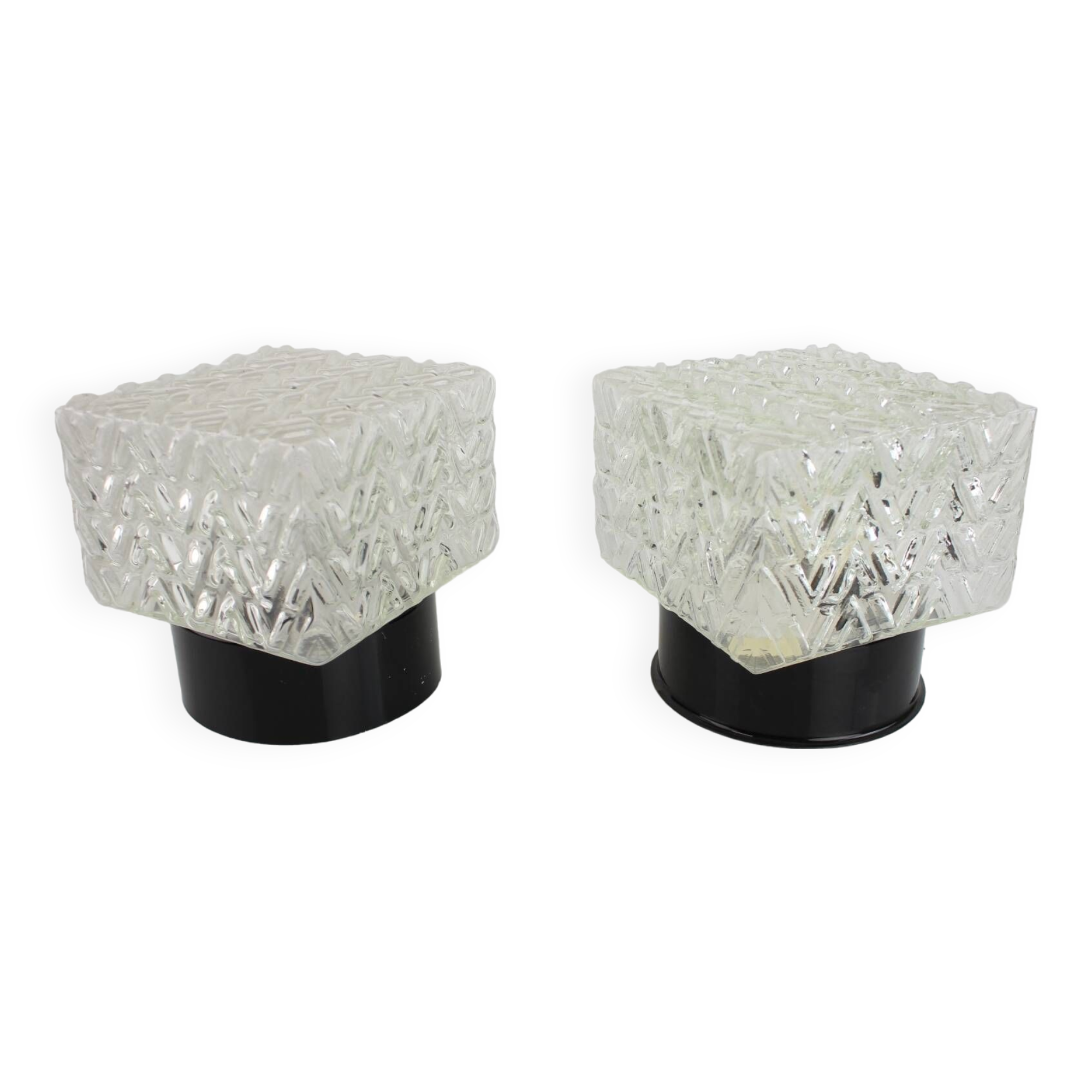 Pair of Mid-Century Wall or Sconces Lamps by Valasske Mezirici, 1960's