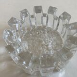 Nybro Sweden 1960 Scandinavian Ice Glass Ashtray