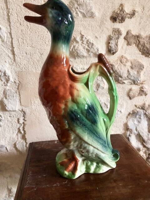 Duck slip pitcher or vase
