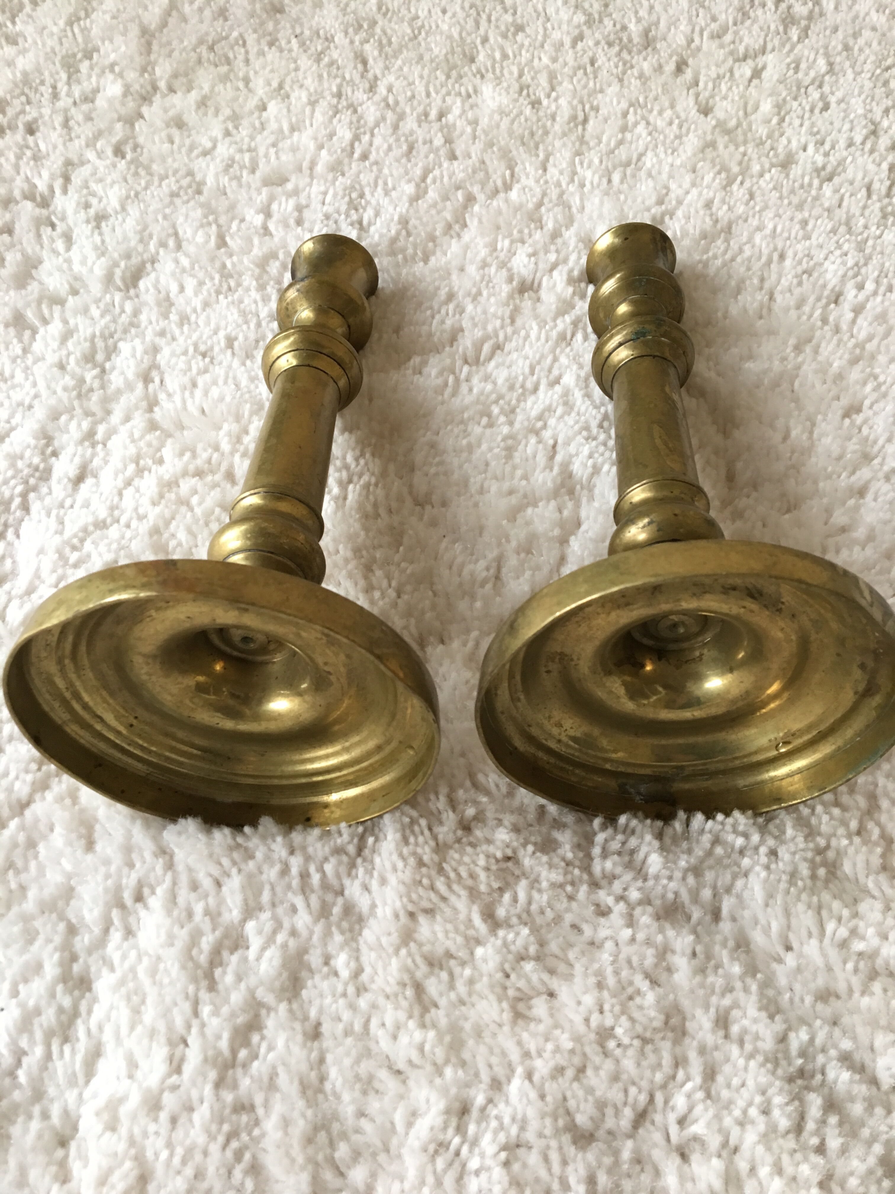 Pair of brass candlestick