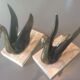 Pair of brass swans bookends