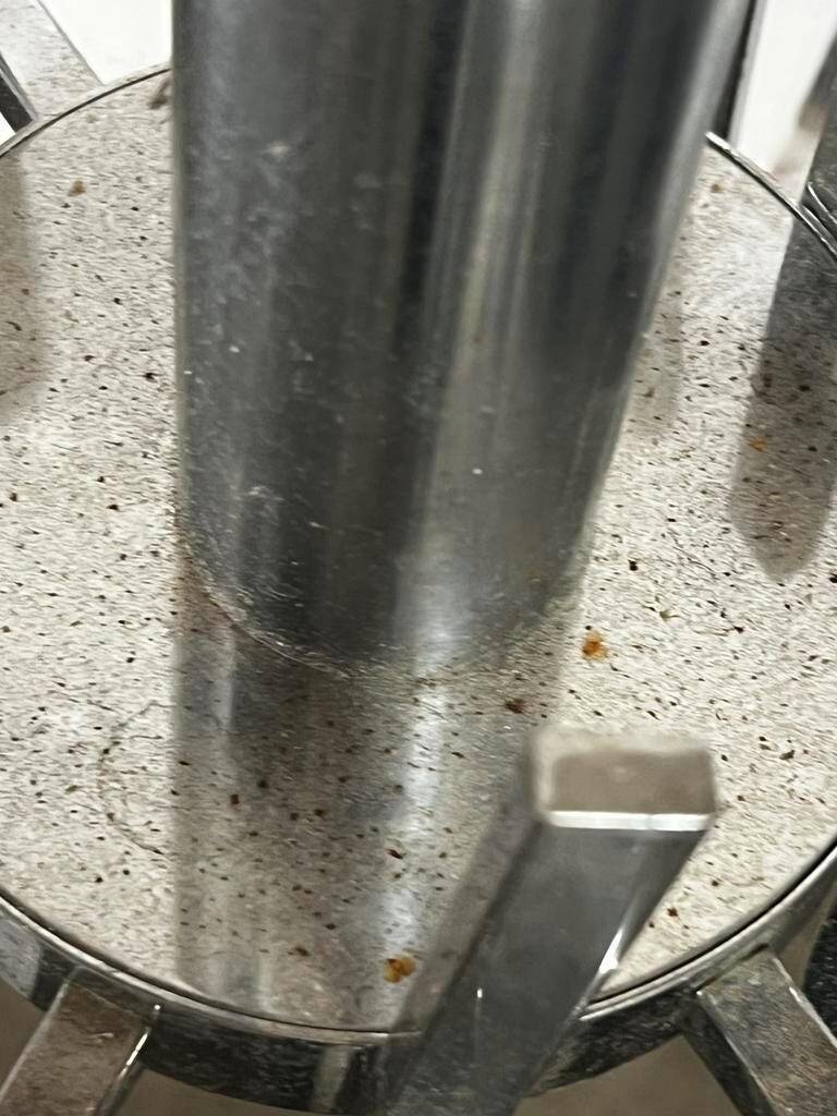 Lustre vintage chromé / suspension avec 6 points lumineux