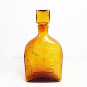 Carafe en verre ambré Empoli, Italie 1960