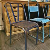 Set of 5 mismatched industrial chairs