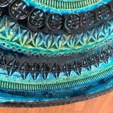 Large bowl in Rimini Blu pottery, mid-century by Aldo Londi for Bitossi.