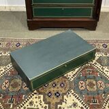 19th century mahogany cardboard box with writing desk