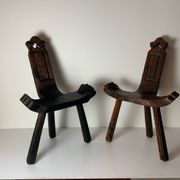 Brutalist pair of chairs